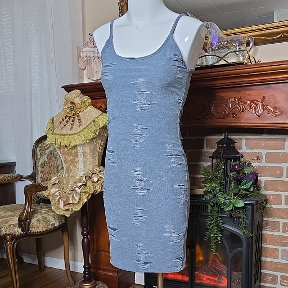 Love Culture Dresses & Skirts - NWT Distressed Mini Dress from Love Culture SM Blue